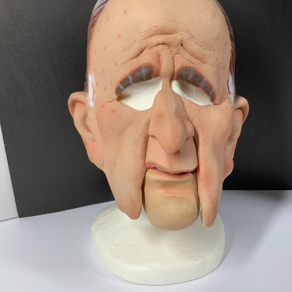 ONLY ONE- 2 Piece George H. W. Bush Halloween President Mask 1991 Masquerade - Picture 1 of 9